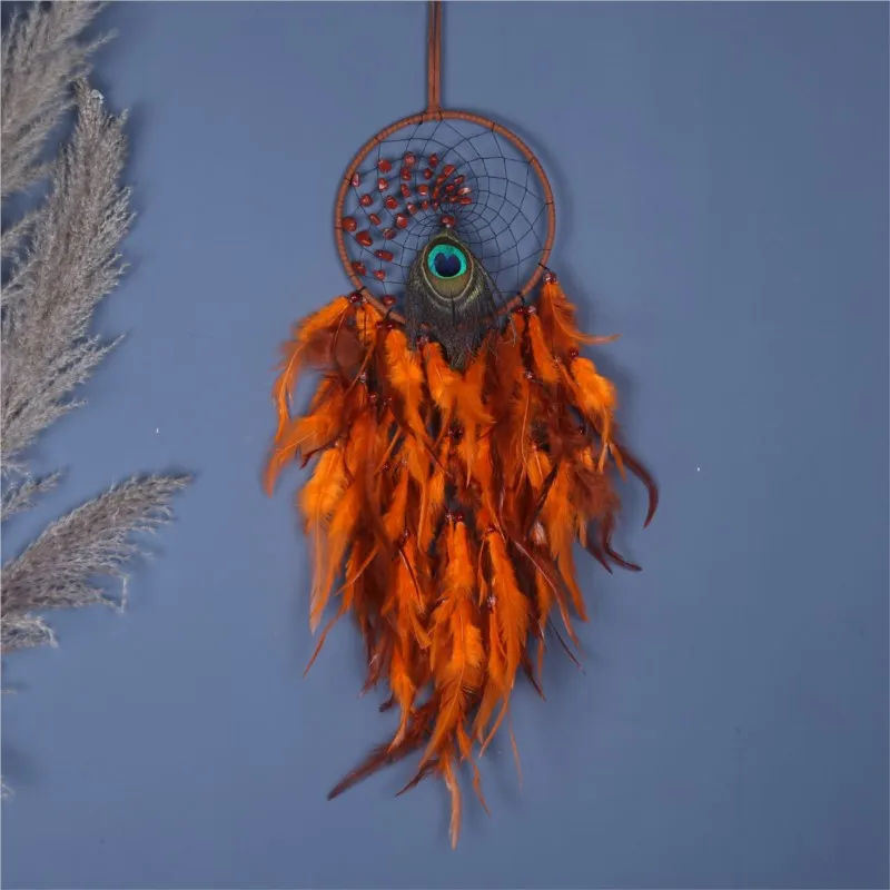 

Dream Catcher Ornament for Bedroom Decoration, Forest Feature Pendant, Native Style, Home Wall Decoration, Circula
