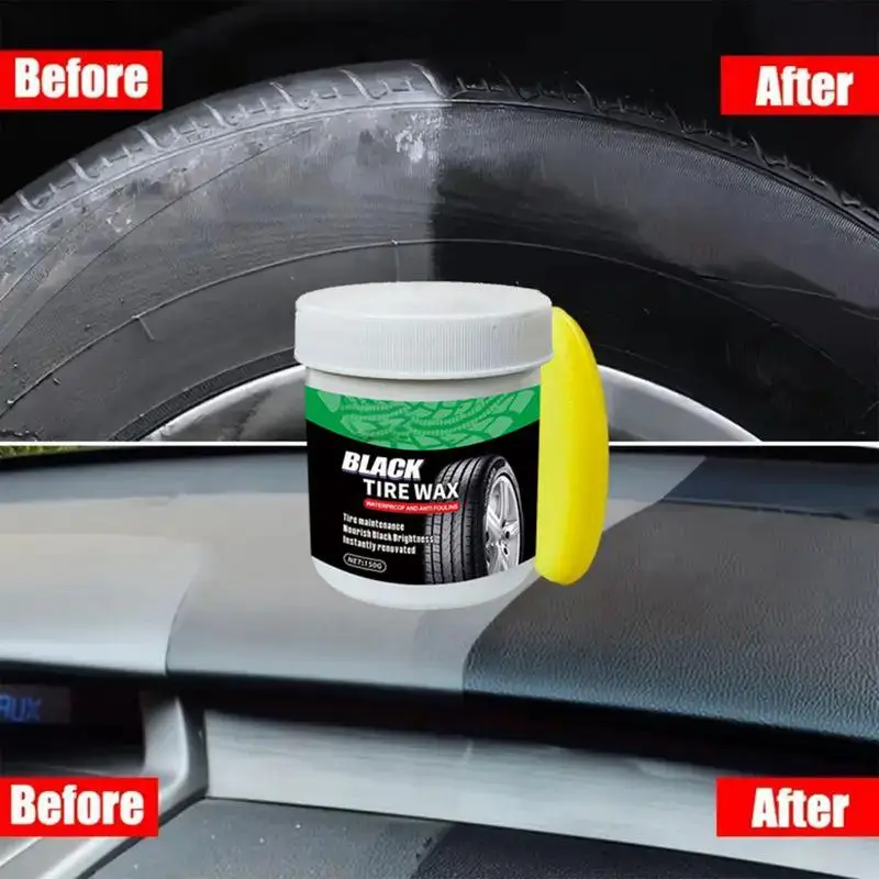 Tire Cleaner Car Tire Cleaner Cream 150g Protectant Stain Remover and Polisher Auto Detailer Cream Cleaning Tool for Tyre