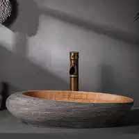 เซรามิคอ่างล้างหน้ารูปไข่ retro ล้างครัวเรือนตารางห้องน้ํายุโรป Jingdezhen 2