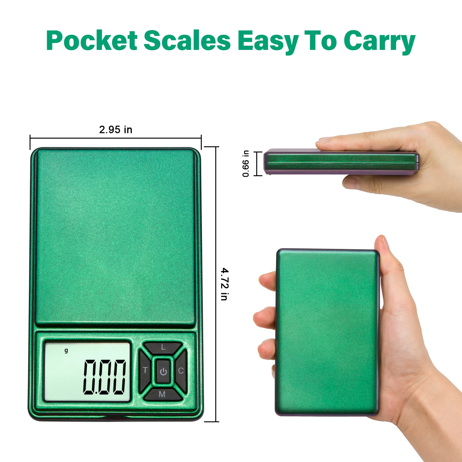 Digital Pocket Gram Scale 300g x 0.01g Accuracy， Small Mini High Precision Scale Digital Weight Grams and Oz for Jewelry