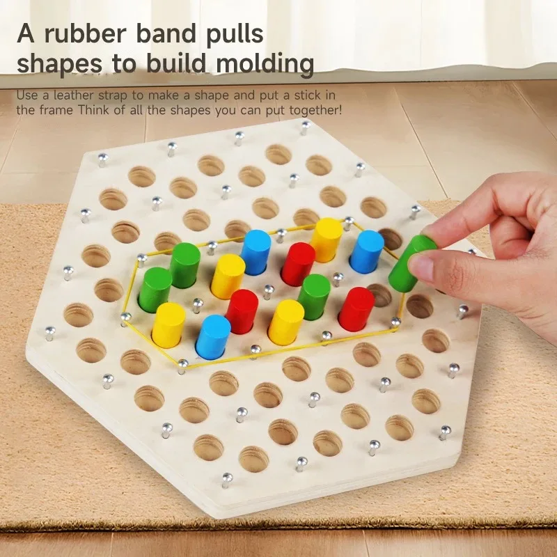 Children Wooden Chessboard Game Toys Family Interaction Exercise Kids Cognitive Ability Toys Logical Thinking Game Learning