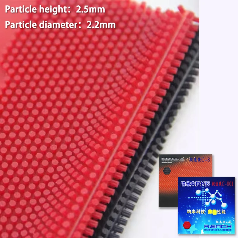 REACH C8 OX Table Tennis Rubber 2.5mm Height Big Particles Long Pimples Special Strong Rotation