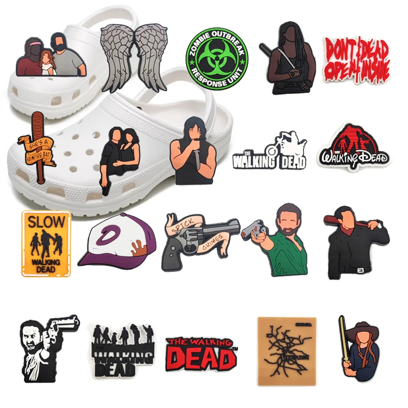 American TV Pins Croc Charms Walking Dead 20 Pieces Shoe Decoration For