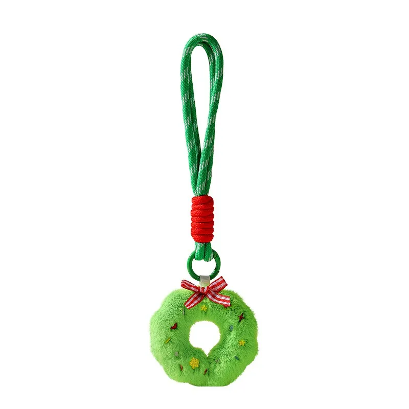 Christmas Decorations Wreath Keychain Plush Doll Pendant Gift Creative and Interesting Holiday  Decorations  Look  Good