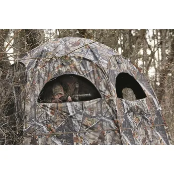Pop-Up Hunting Ground Blind, 2-4 Person Tent, Hunting Gear, Equipment, and Accessories, 6-Panel Spring Steel 2