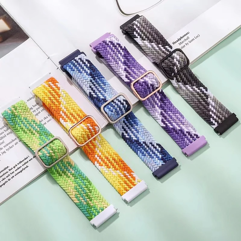 Adjustable Woven Nylon Watch Strap, 20mm/22mm - Universal Fit