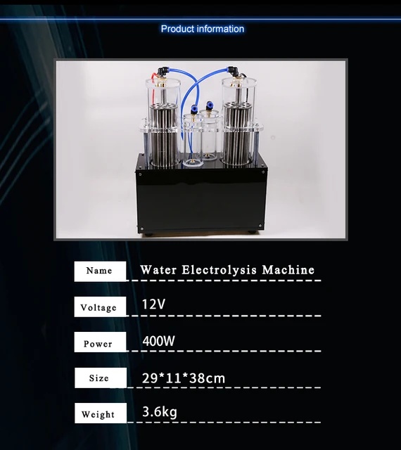 Machine à eau d'électrolyse, générateur d'hydrogène et d'oxygène, générateur  de flamme oxygénée, soudeuse à eau, générateur H00 - AliExpress