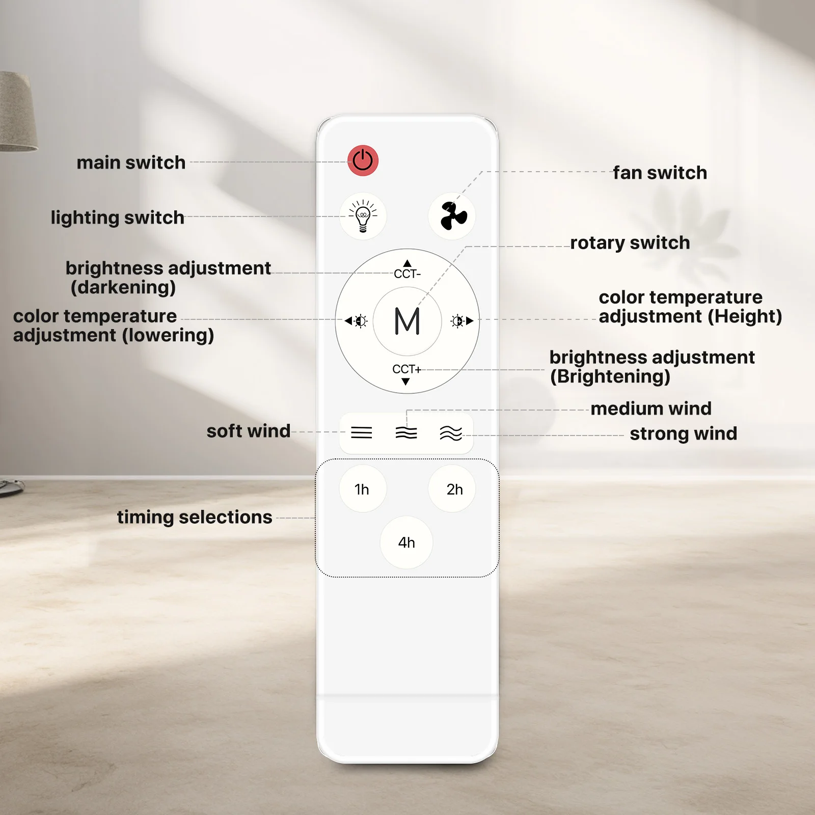 AC 110V 220V Modern Ceiling Fan Light With Remote 3000K-6500K Dimmable Wireless Silent 40W E27 Base Fans Lighting for home use
