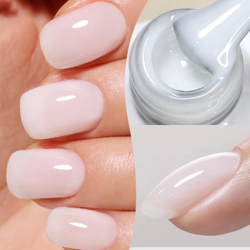 BORN PRETTY 10ml Milky Jelly White Gel Nail Polish Translucent Semi Permanent Soak Off UV LED Gel Varnish Manicure Nail Art 2
