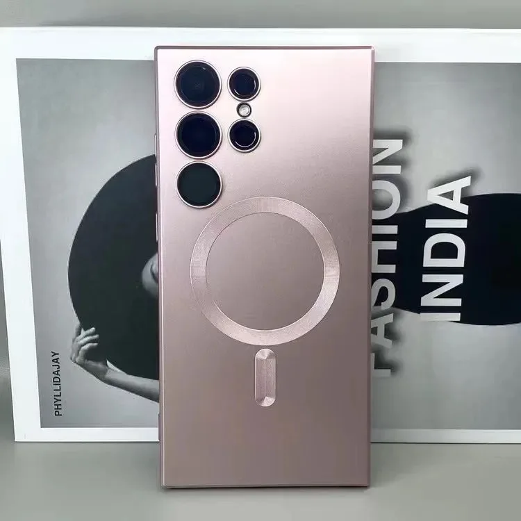 Premium Magnetic Wireless Charging Matte Phone Case - Shockproof & Soft Cover Luxury Design