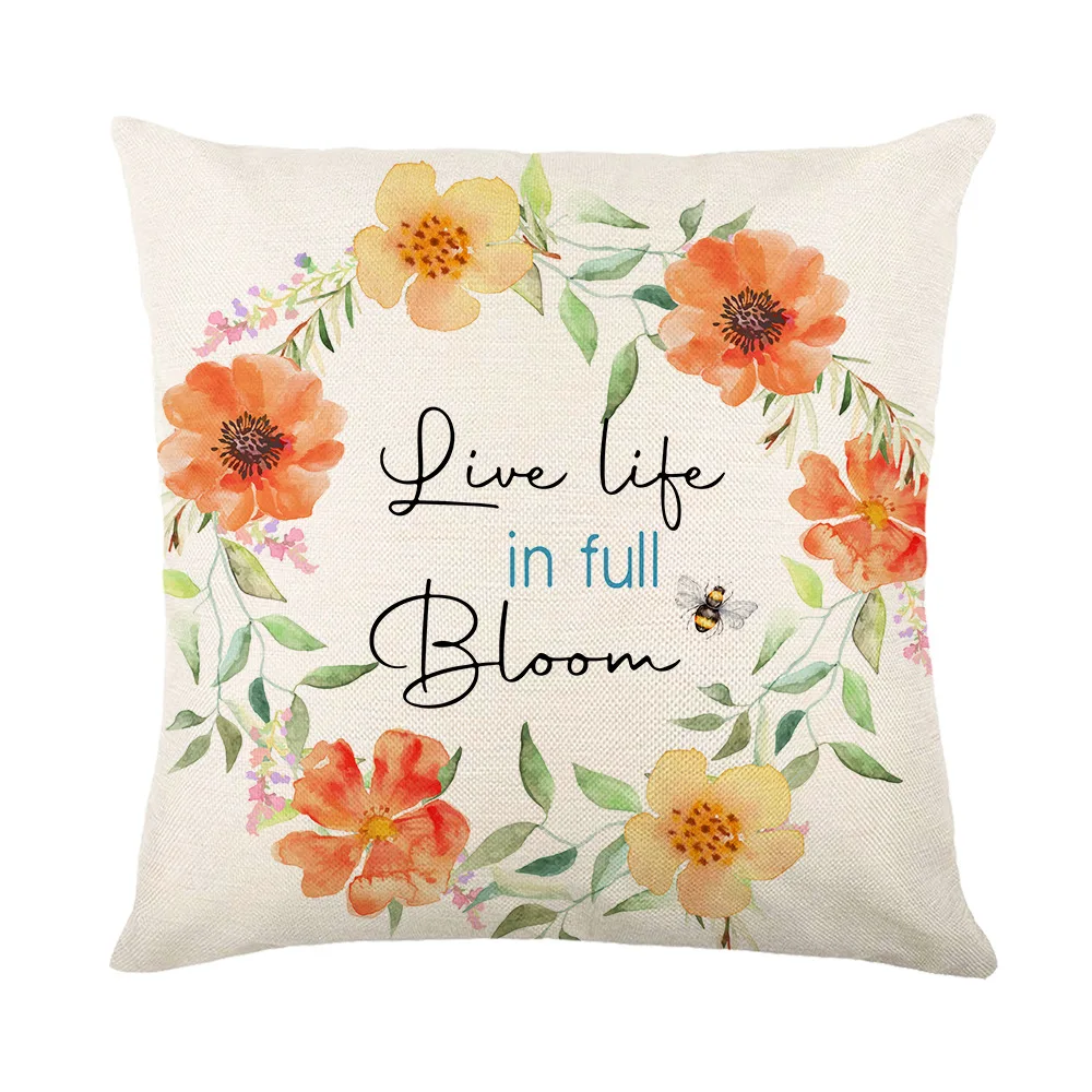 Рисунок 2 - Чехол для диванной подушки с цветочным принтом
