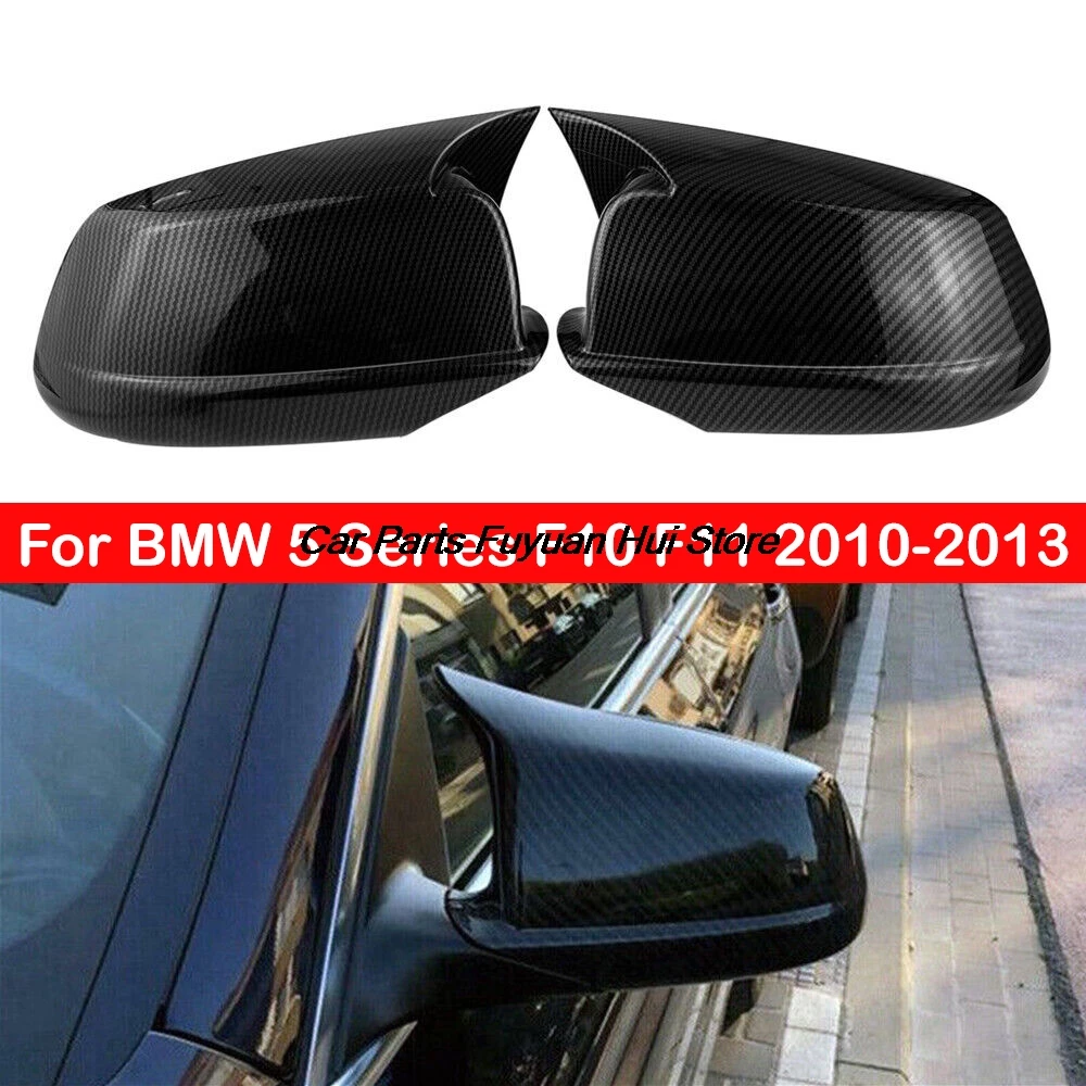 Coprispecchietti Laterali Per BMW Serie 5 F10 F11 F18 Pre-LCI 2010-2013 – ABS Nero, Set 2 Pezzi, Protezione E Stile