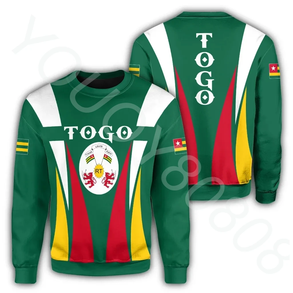 

2022 New Men's Sweatshirts 3D Printed African Region Togo Sweatshirts Apex Style Retro Harajuku Casual Clothing
