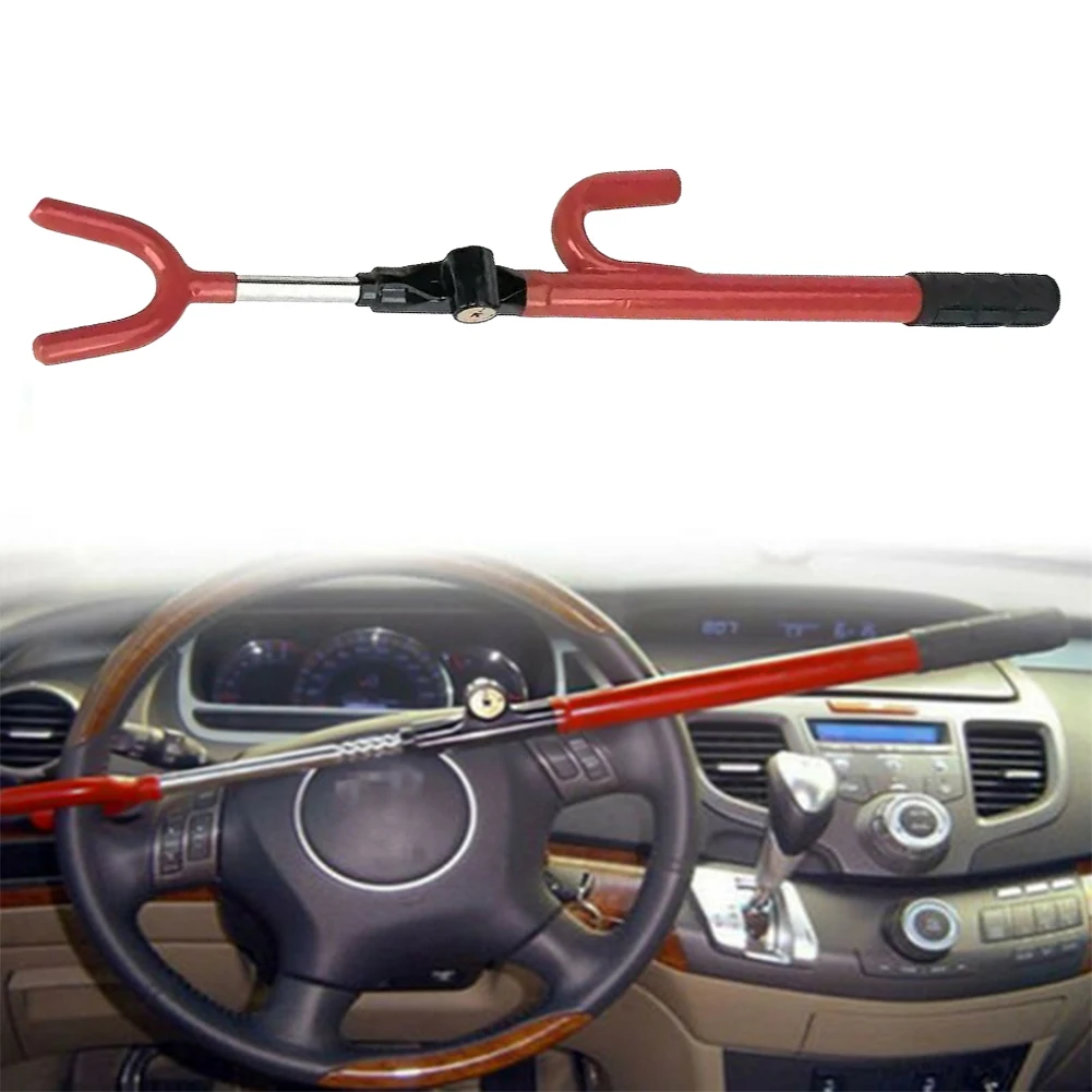 Steering Wheel Lock Twin Bar Car Anti-theft Lock Stretchable Universal Car/Van Wheel With 2 Keys steering wheel lock