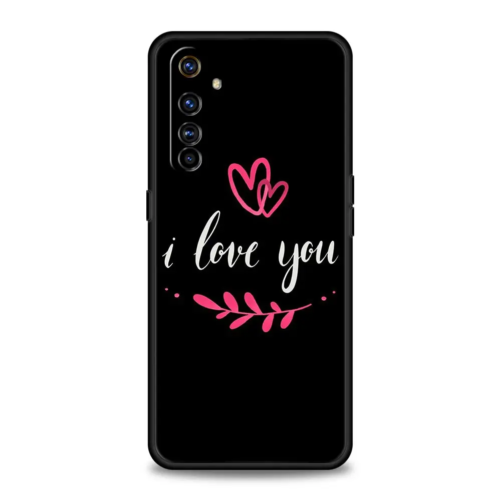 I Love You Pink Heart Soft Phone Case