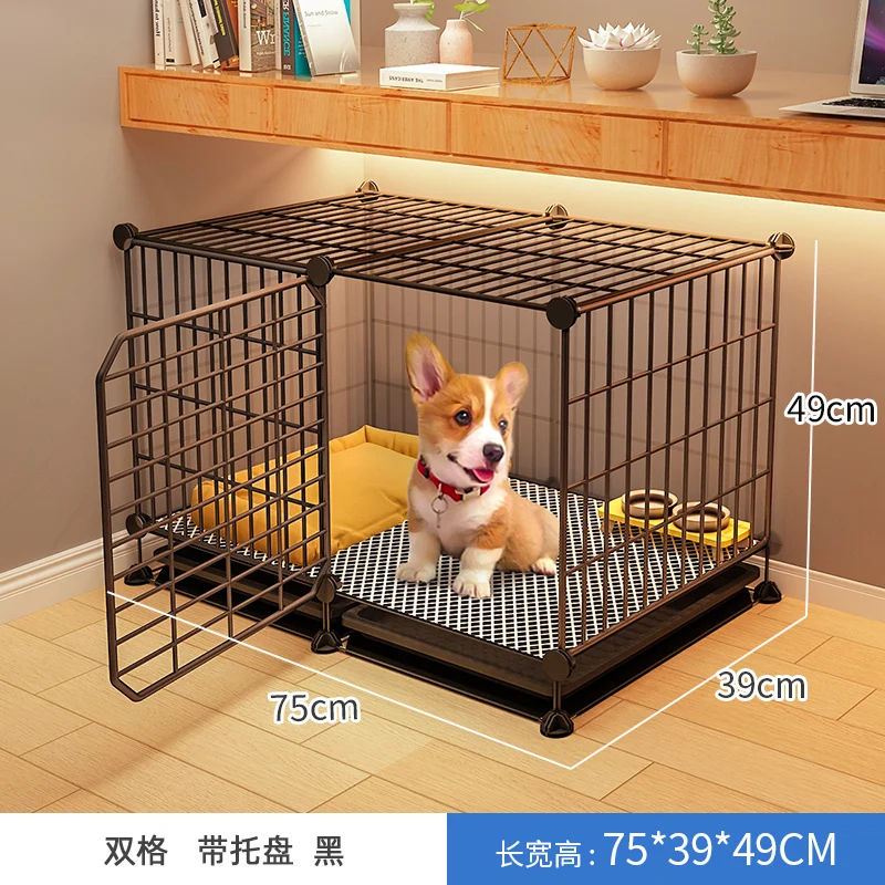 

Dog Crate Small Dog Teddy/Pomeranian Corgi Medium-Sized Dog Indoor Pet Dog Dog Traction Rope Toilet