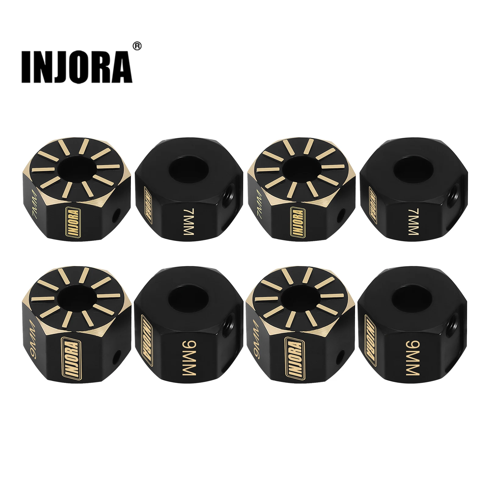 Rfeeuubft 4 pièces 12 mm d'épaisseur moyeu hexagonal de roue pour 1/10 RC Crawler axial SCX10 pour Traxxax Trx4 RC Partie Auto, 10 mm
