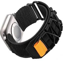 Nylon Weave Sports Watch Strap Loop - 38 40 41mm (Black)