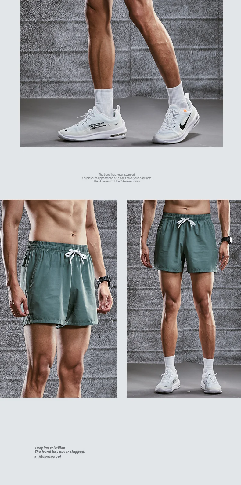 Mens Summer Running Shorts - Lightweight Training  Fitness Crops for Track and Field