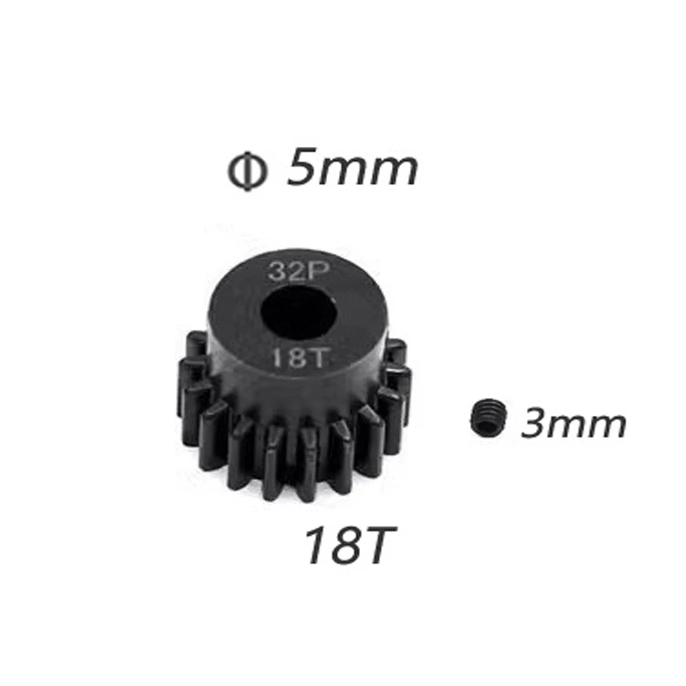 32P M0.8 5mm 13T 14T 15T 16T 17T 18T 19T 20T 21T Black Steel Metal Pinion Motor Gear For 1/10 Rc Model Car Motor