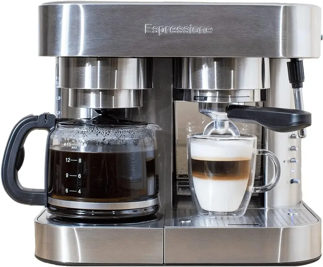 

Espresso and Coffee Maker Combination, Stainless Steel, 10 Cups
