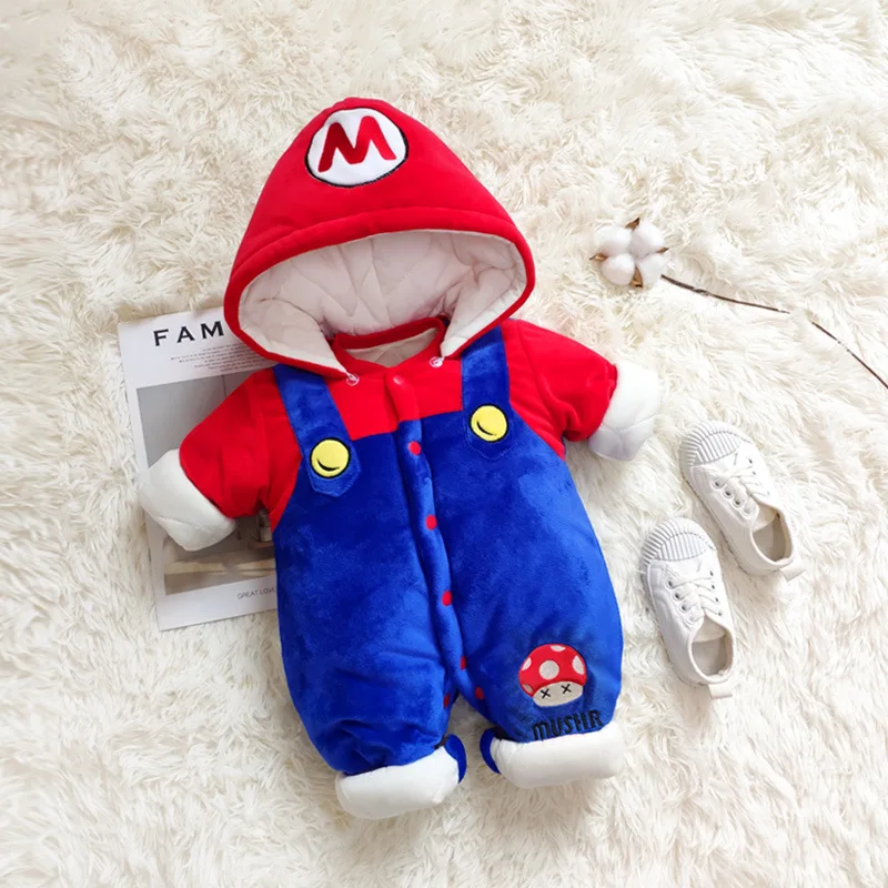 Super Marios Newborn Baby Clothes Thick Winter Warm High Quality