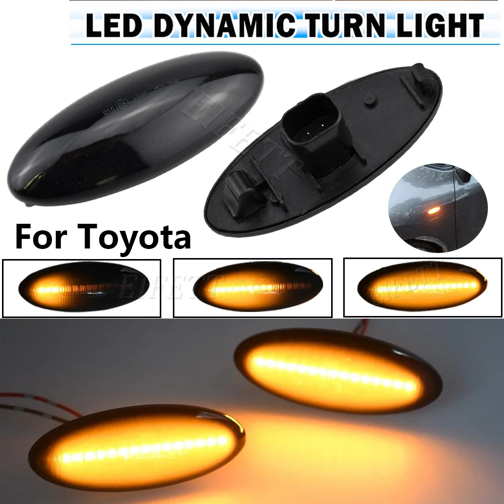 TECTICO LED Dynamische Knipperlichten Geel Helder Canbus Zijknipperlichten Compatibel met Benz Smart Fortwo A451 C451 W451 Cabrio Coup, 2 Lampen