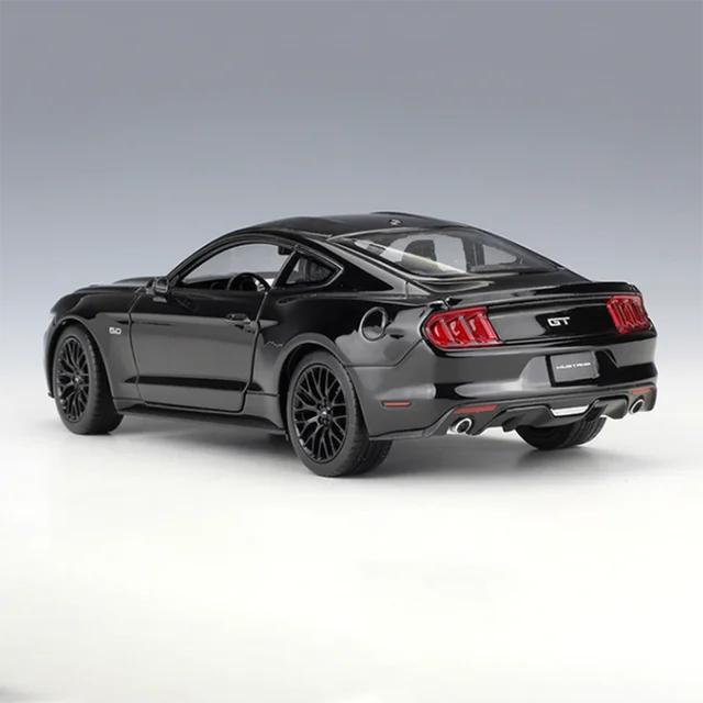 Welly 1:24 Scale Black 2015 Ford Mustang Gt Emulation Alloy Die