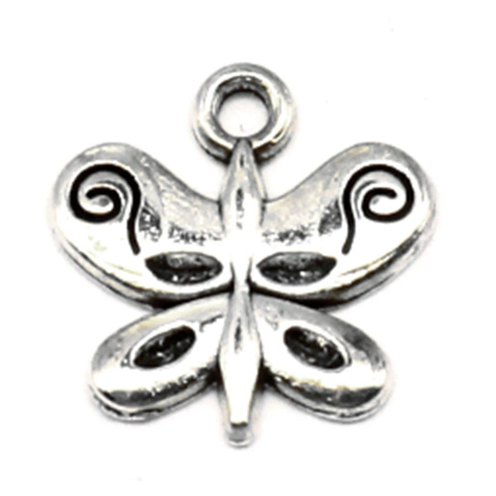 

20 pieces 13x13mm butterfly charms Jewelry making best gift