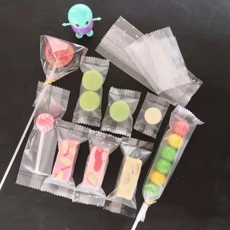 TETP 100pcs Clear/Frosted Machine Hot Seal Bags Handmade Biscuit Nougat Sugar Candy Cookie Baking Gift Packaging Plastic Bag 6