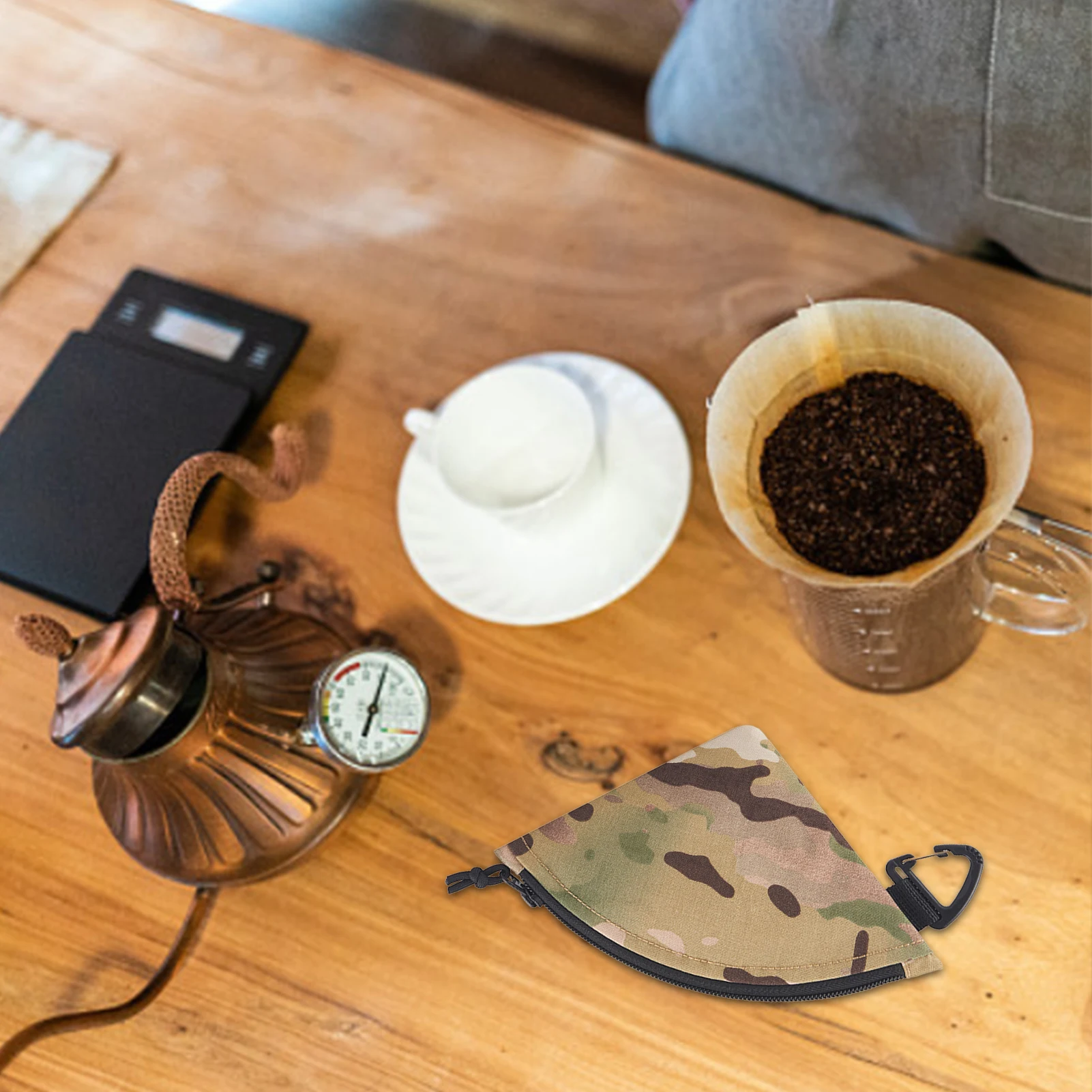 Coffee Filter Paper Storage Bag Waterproof And Dustproof Outdoor Reusable Coffee Filter Pouch For Camping Hiking