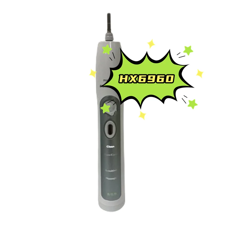 

Оригинальная электрическая зубная щетка для Philips HX6960, умная зубная щетка для удаления бактерий, звуковая зубная щетка, сменная ручка