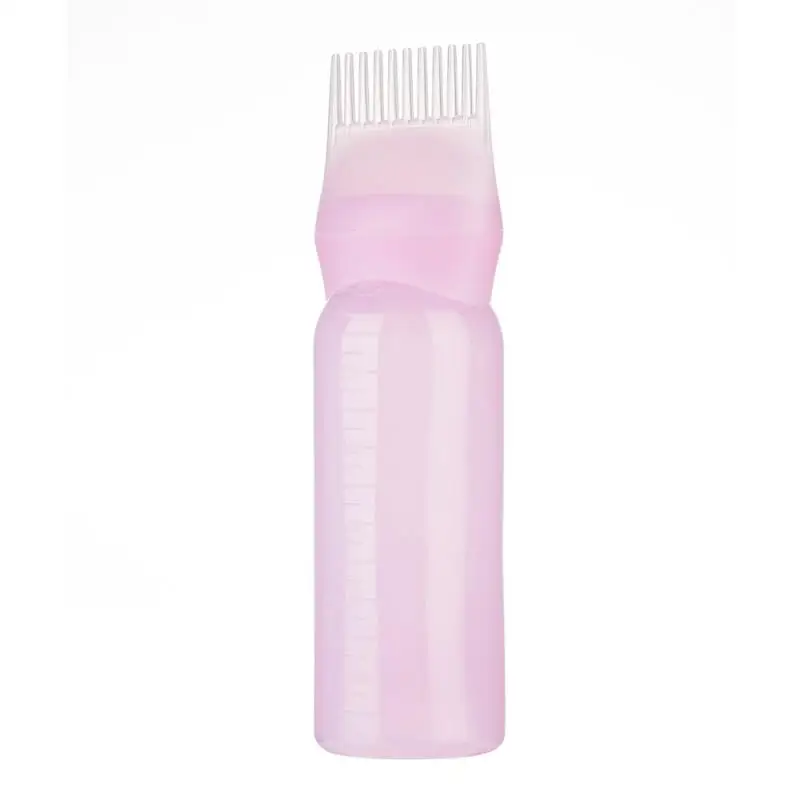 

120ml Hair Dye Refillable Bottle Applicator Comb Multicolor Plastic Dispensing Salon Oil Hair Coloring Hairdressing Styling Tool