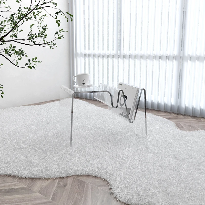 

Creative Acrylic Sofa Small Side Coffee Table Library Furniture Living Room Storage Bookshelves Transparent Small Tea Tables
