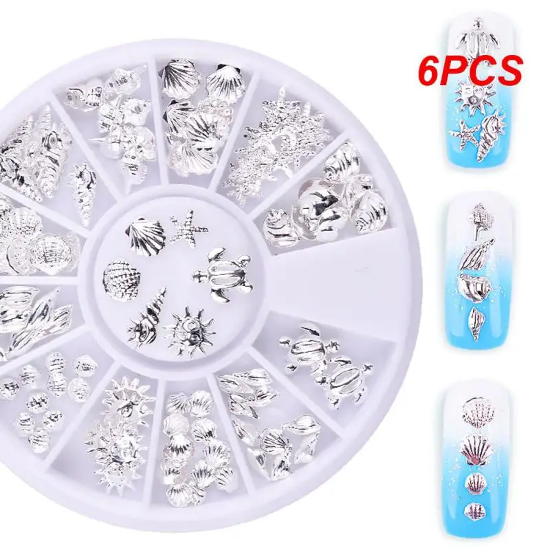 

6 шт., металлические гвоздики для ногтей