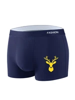 4 pièces boxer sous-vêtements pour hommes, sous-vêtements de sport doux respirant quatre saisons pour hommes, sous-vêtements boxer imprimés pop à la mode 3