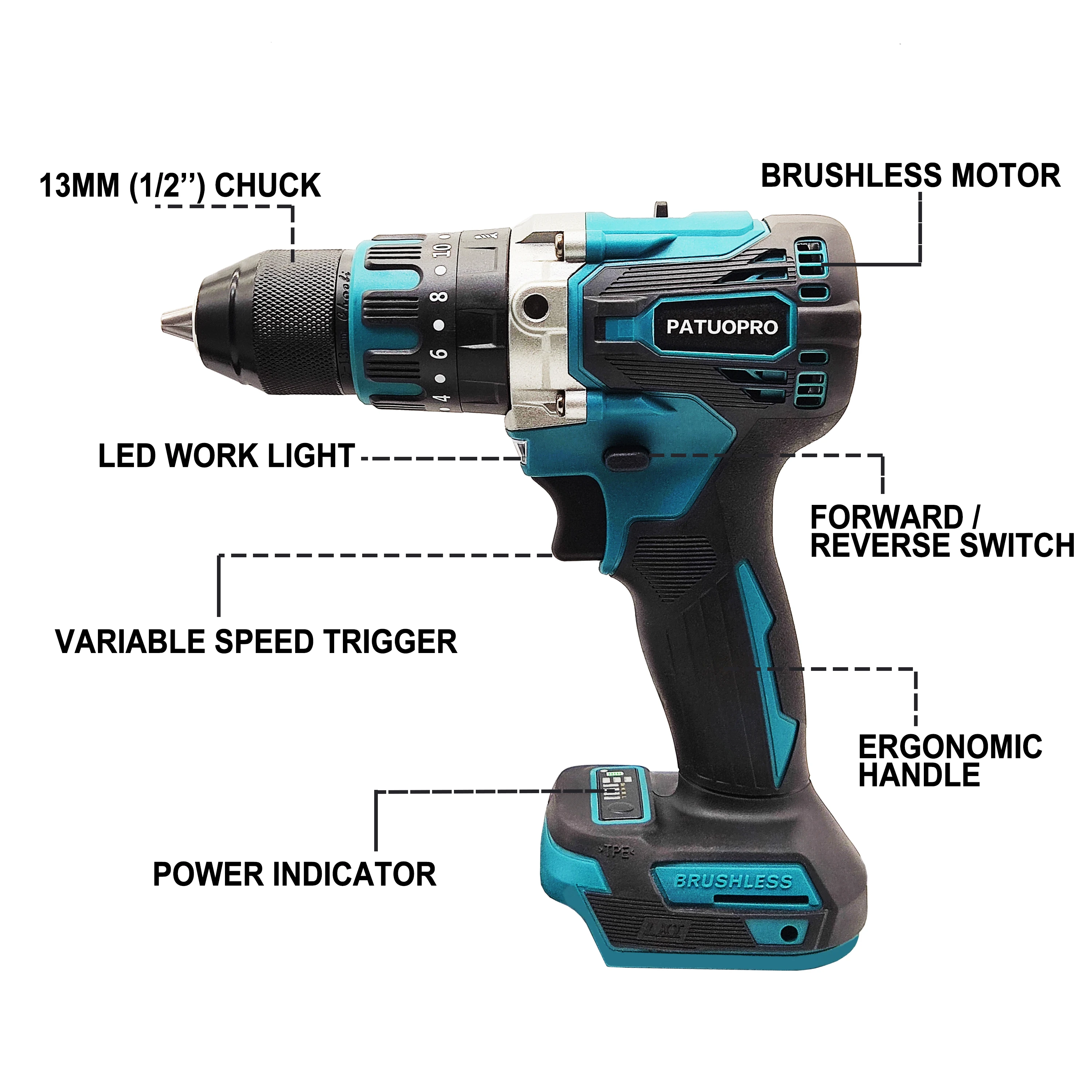 28V Cordless Impact Drill High-power Rechargeable Electric Drill Lithium  Battery 1350rpm Speed Multifunctional Screwdriver - AliExpress