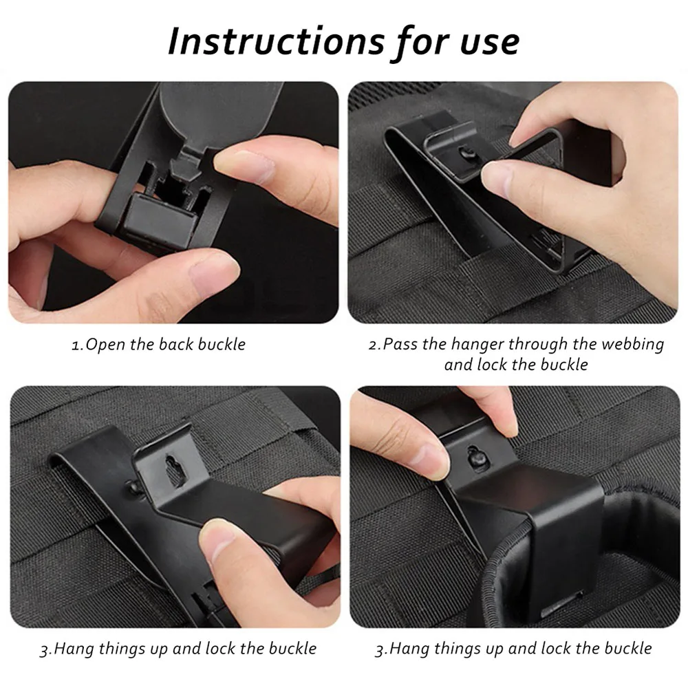 Gancio per cuffie tattico MOEEL Caccia Mobile Chiusura a sgancio rapido Gancio per cuffie Supporto per telefono cellulare Accessori da tiro - immagine 5