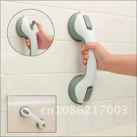 노인용 욕실 지지대 손잡이 미끄럼 방지 그랩 바, 강력한 진공 흡입 컵, 샤워 그랩 바, 핫 1 개