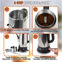Cafetière électrique Singwinner de 12 tasses, cafetière en acier inoxydable 304 avec fonction de maintien au chaud 6