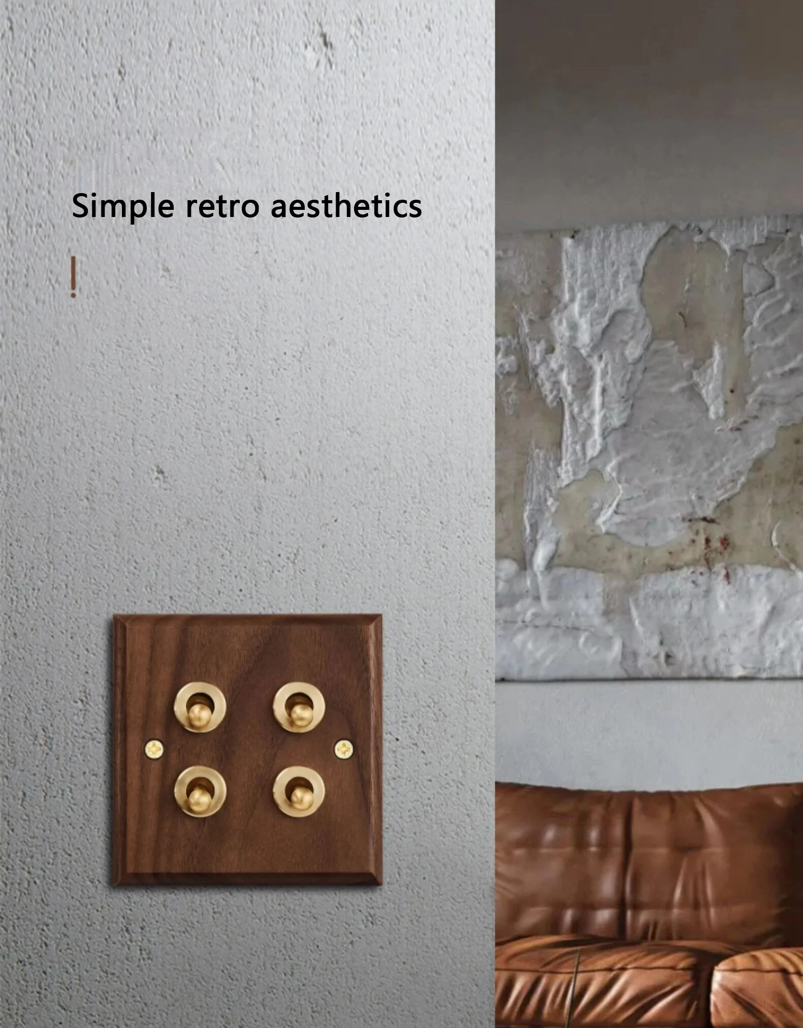 solid wood switch panel in room setting