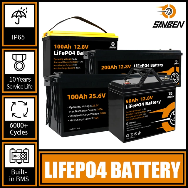 LiFePO4 24V 200Ah Lithium-Eisen-Phosphat Batterie für Camping Boot So