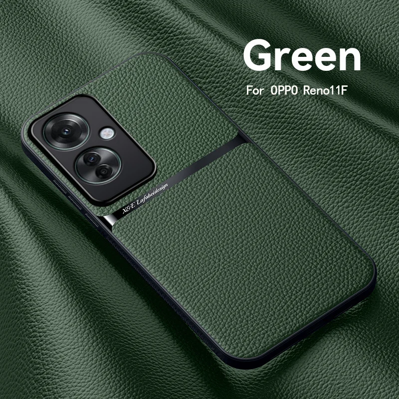 Luxury Leather Magnetic Holder Shockproof Case - Soft Silicone Back Cover