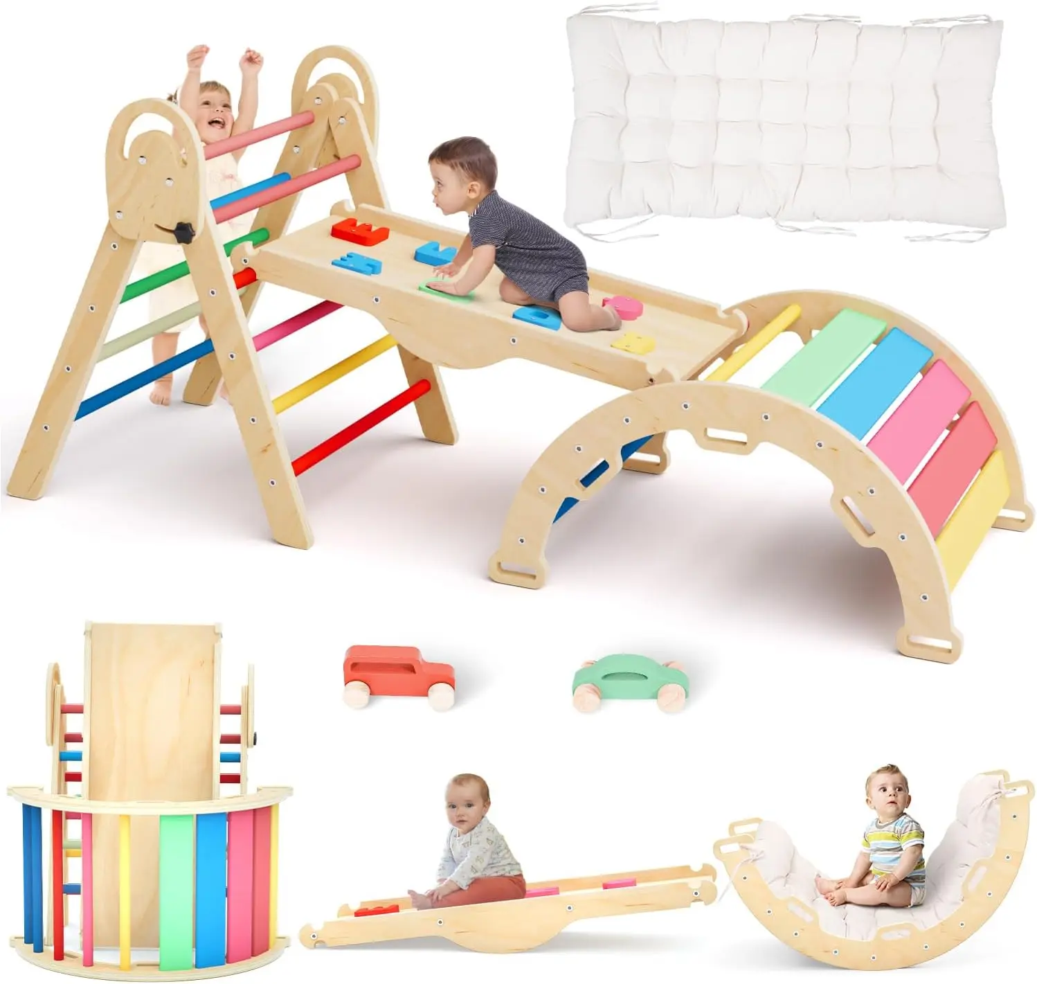 Pikler Triangle Set with Cushion 1