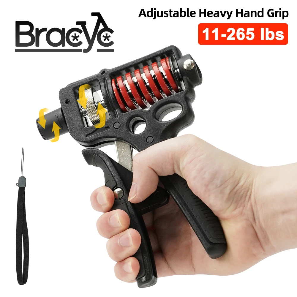 Hand Strengthener 5-120kg Adjustable Heavy Hand Grip Strengthener Finger Expander Arm Wrist Forearm Trainers Fitness Steel Spring Gripper Exercise