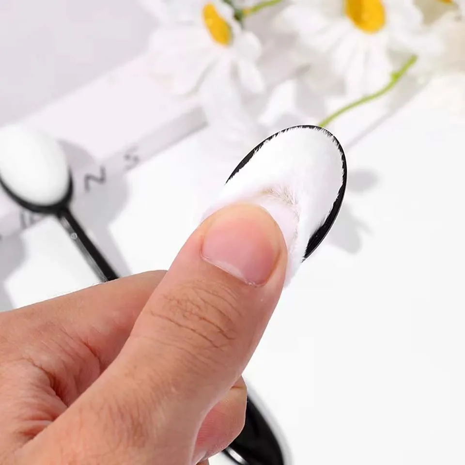 10/20/50 pezzi di pennelli per fondotinta di grandi dimensioni a forma di spazzolino da denti, strumento per il trucco, per un'applicazione rapida e uniforme di creme e polveri cosmetiche - immagine 2