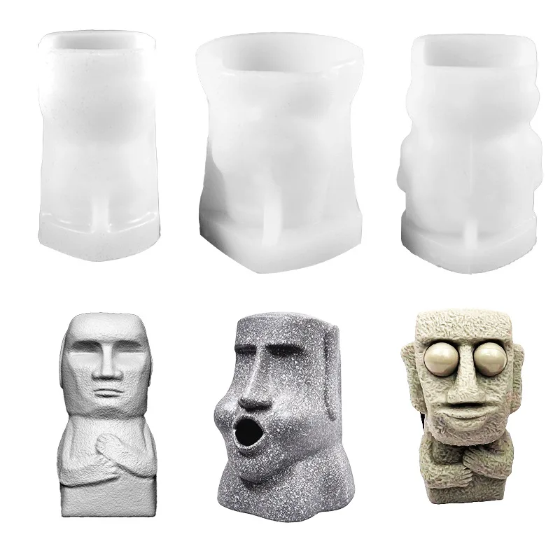 

Rock Figure Candle Silicone Mold Aromatherapy Scented Wax DIY Handmade Resin Casting Mould for Making Soap Candle Resin Mold