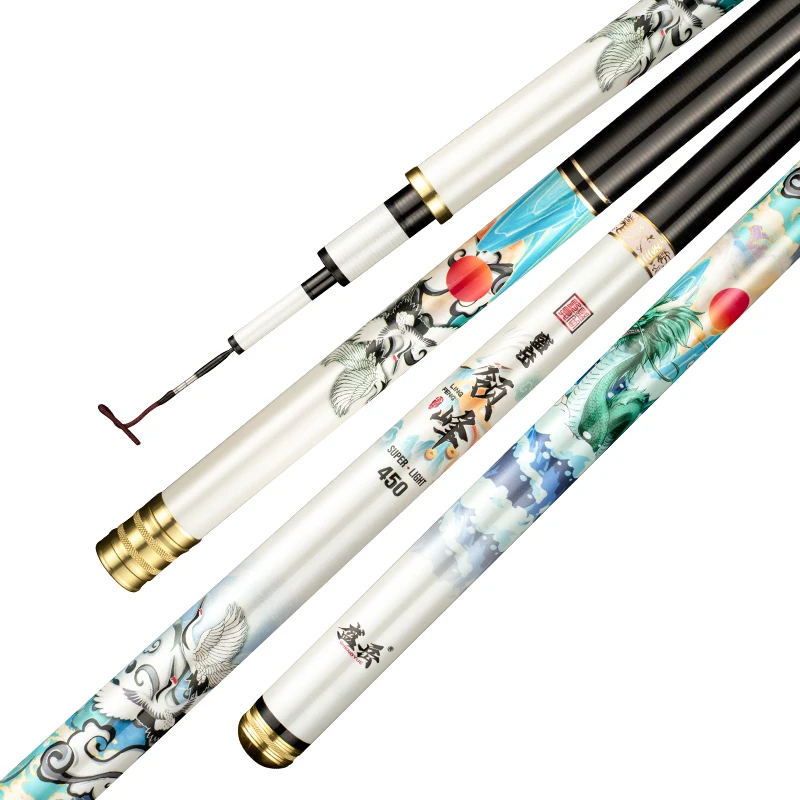 43cm하드타입 탄소 드릴 낚시대, 1.8m-6.3m 민물 낚시대 액세서리, 야외용 도구, 새로운 제품 8 초경량 및 초경질 탄소 조절 레저 테이블 낚싯대, 신제품