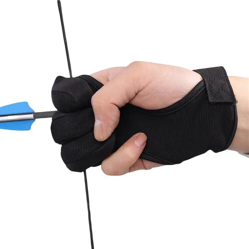1PC Outdoor Sports Accessories Shooting Hand Guard Protector 3 Fingers Protective Gloves Archery Finger Guard Recurve Bow