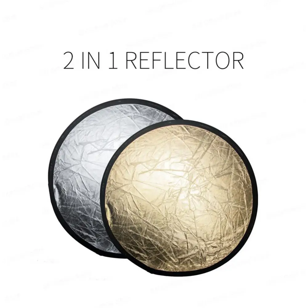 Portable 30CM Round Reflector Gold Silver Two-in-one Reflector Mini Photography Live Lighting Photo Supplement Light Board photography reflector